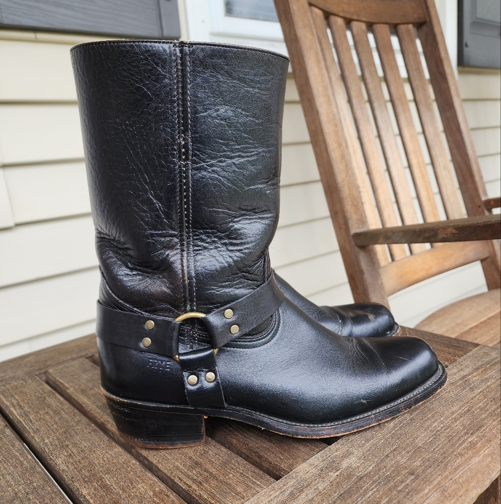 Frye Black Leather Men's Boots